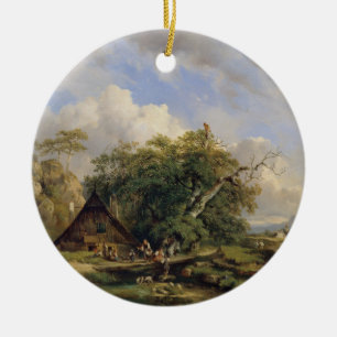 Landschaft bei Gutenstein – Dominik Schufried Ceramic Tree Decoration