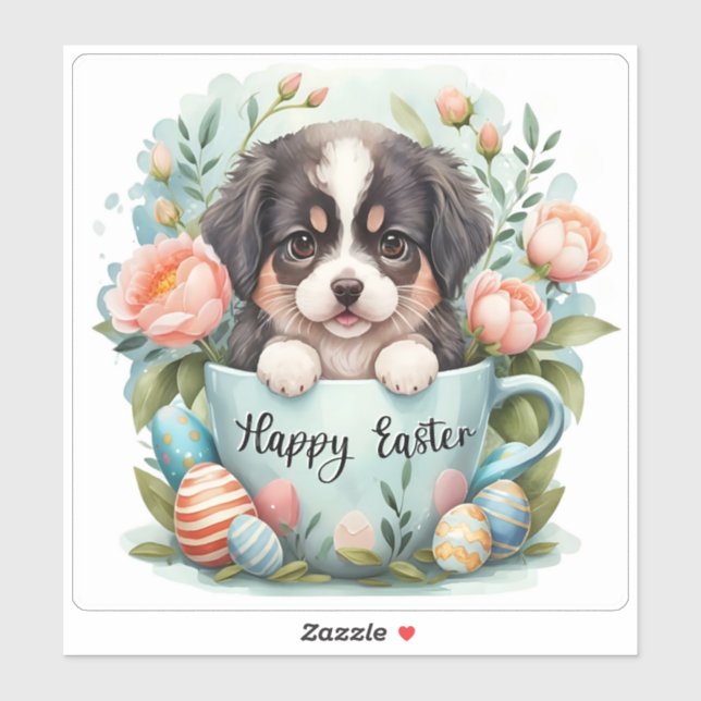 Landseer Happy Easter Vinyl Sticker (Sheet)