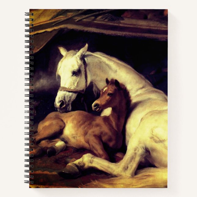 Landseer Horses Notebook (Front)