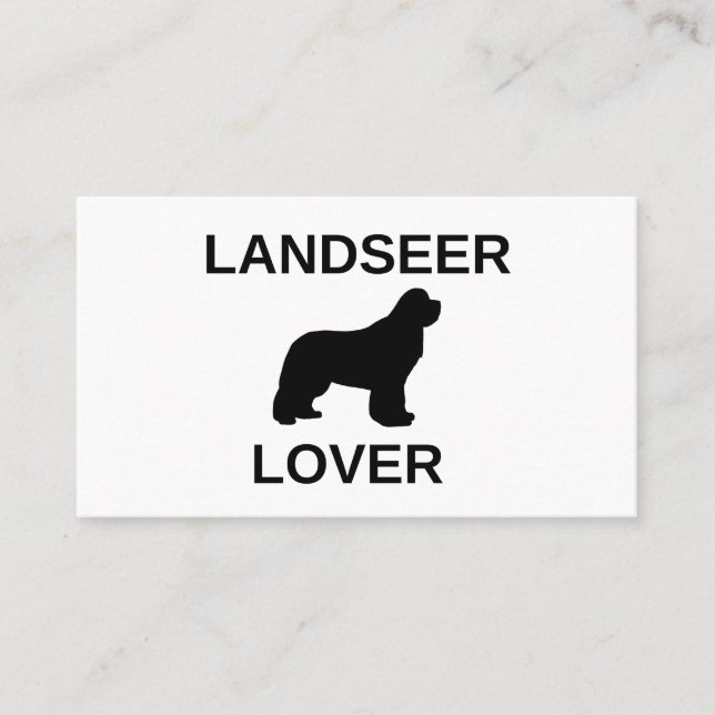 landseer lover business card (Front)