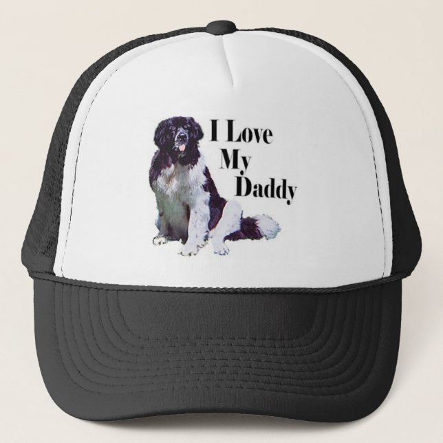 Landseer Loves His Daddy Trucker Hat (Front)