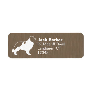 Landseer Newfoundland Dog Return Address Labels