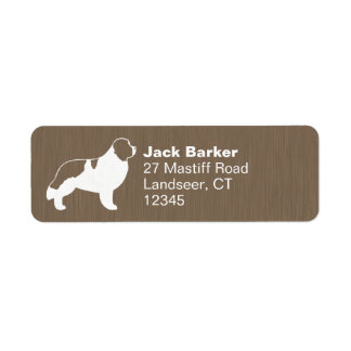 Landseer Newfoundland Dog Return Address Labels