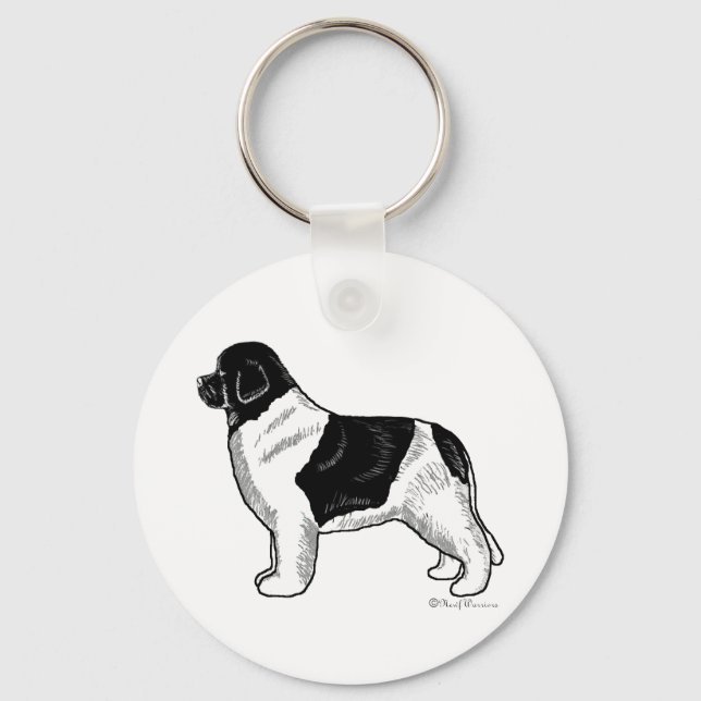 Landseer Newfoundland Key Ring (Front)
