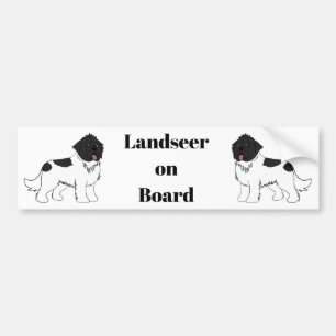 "Landseer On Board" Landseer Newfoudland Bumper Sticker