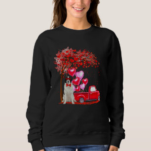 Landseer Sunglasses Hearts Tree Pickup Truck Coup Sweatshirt