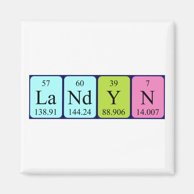 Landyn periodic table name magnet (Front)