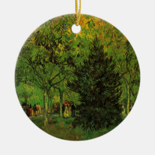 Lane in Public Garden, Arles by Vincent van Gogh Ceramic Tree Decoration