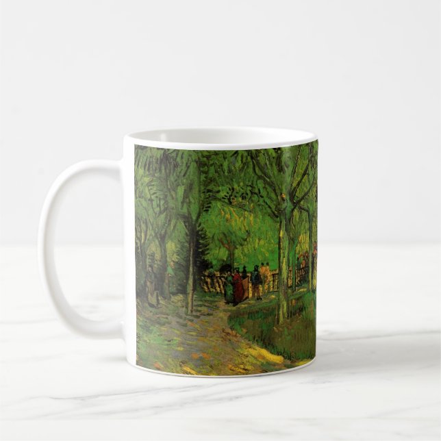 Lane in Public Garden, Arles by Vincent van Gogh Coffee Mug (Left)