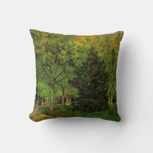 Lane in Public Garden, Arles by Vincent van Gogh Cushion