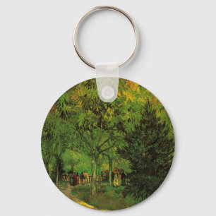 Lane in Public Garden, Arles by Vincent van Gogh Key Ring