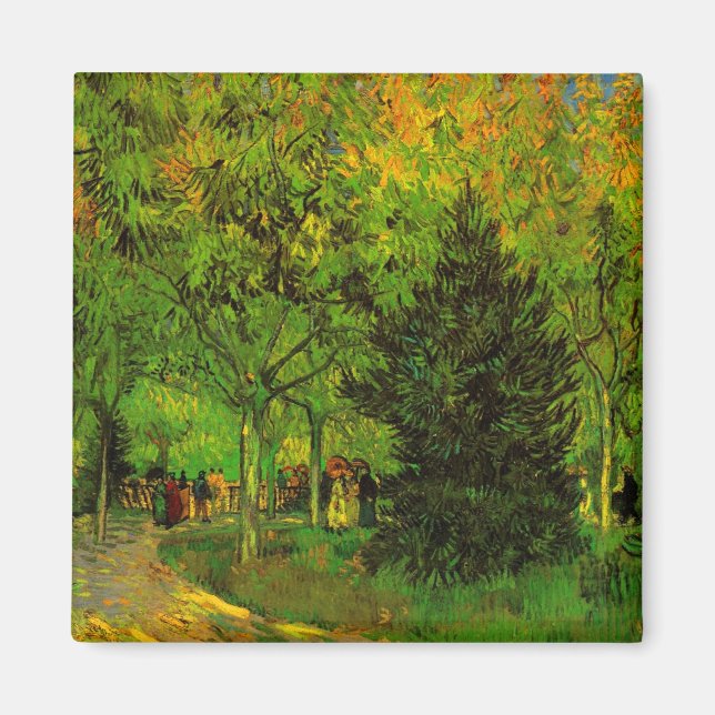 Lane in Public Garden Arles Van Gogh Fine Art Magnet (Front)