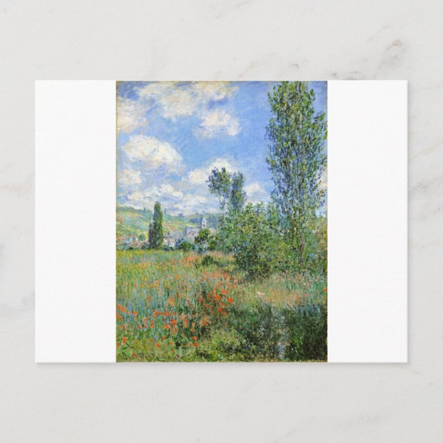 Lane in the Poppy Fields - Claude Monet Postcard (Front)