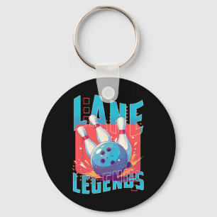 Lane Legends Bowling Sports Design  Key Ring