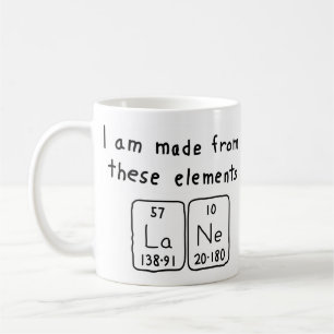 Lane periodic table name mug