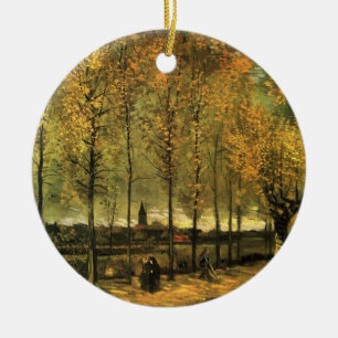 Lane with Poplars by Vincent van Gogh. Ceramic Tree Decoration