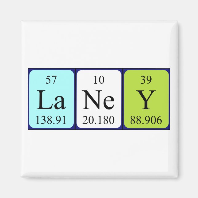 Laney periodic table name magnet (Front)