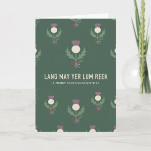 Lang May Yer Lum Reek Scottish Christmas Card