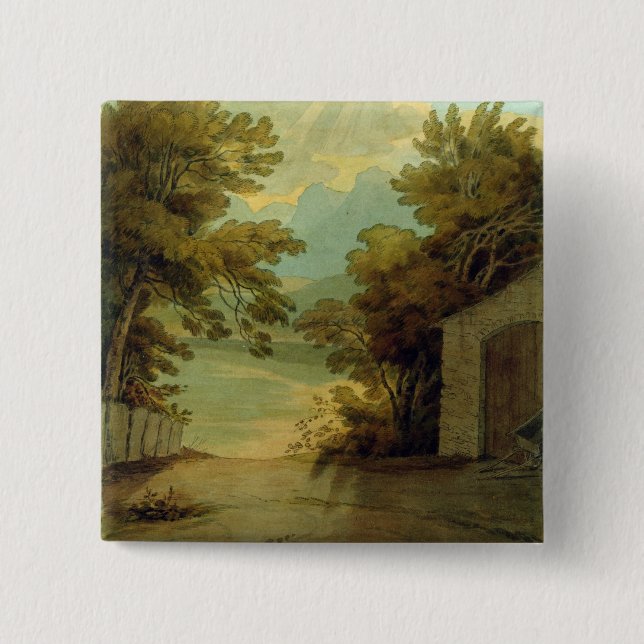 Langdale Pikes 15 Cm Square Badge (Front)