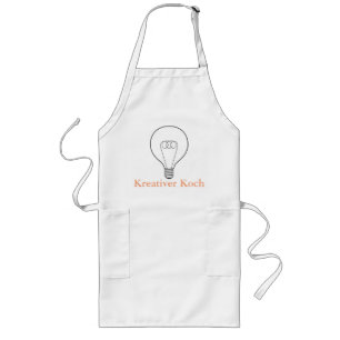 Lange Küchenschürze Kreativer Koch pfirsich Text Long Apron