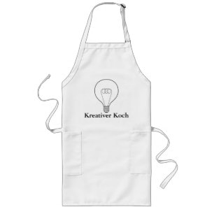 Lange Küchenschürze Kreativer Koch schwarzer Text Long Apron