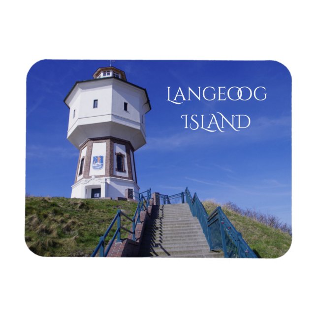 Langeoog Island Water Tower, East Frisia, Germany Magnet (Horizontal)