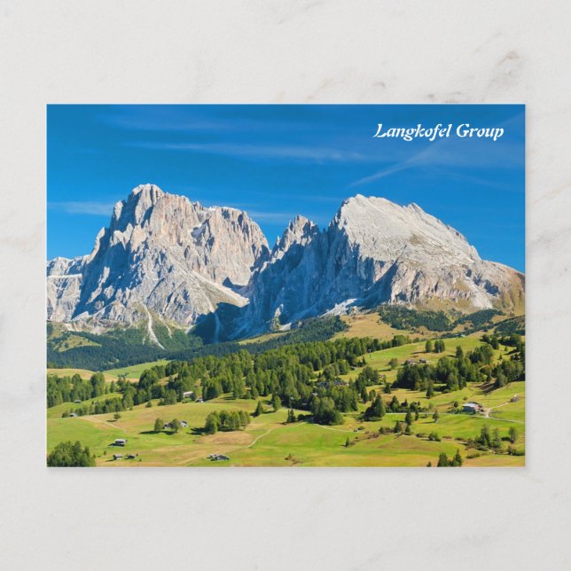 Langkofel Group in South Tyrol, Italy Postcard (Front)