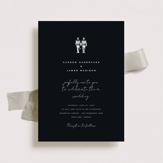 Langley Wedding Invitation Two Grooms (Creator Uploaded)