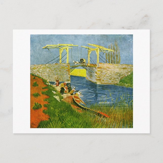 Langlois Bridge at Arles Van Gogh Fine Art Postcard (Front)