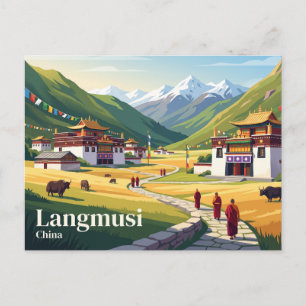 Langmusi China Postcard
