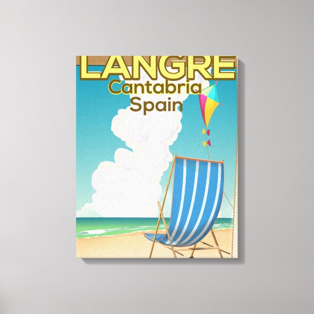 Langre, Cantabria Spain beach poster Canvas Print (Front)