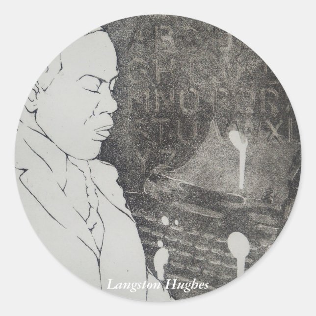 Langston Hughes sticker (Front)
