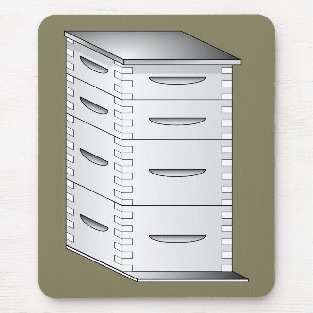 Langstroth Beehive Mouse Pad (Front)