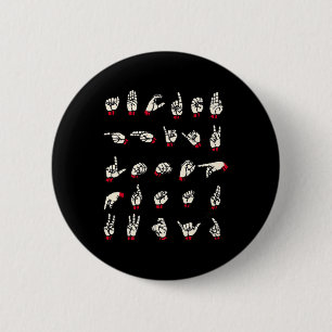 Language - Alphabet A To Z Asl Deaf Awareness  6 Cm Round Badge