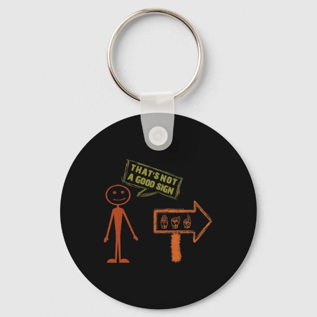 Language Asl American Hand Talking Awareness Teach Key Ring (Front)