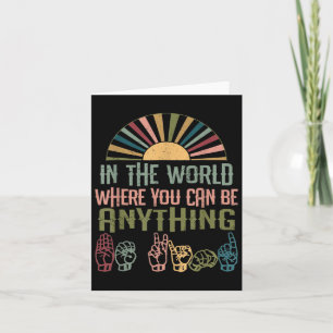 Language Deaf Awareness Kindness Asl Language Card
