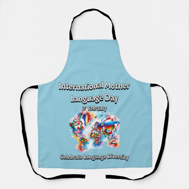 Language Diversity. International Mother Language  Apron (Front)