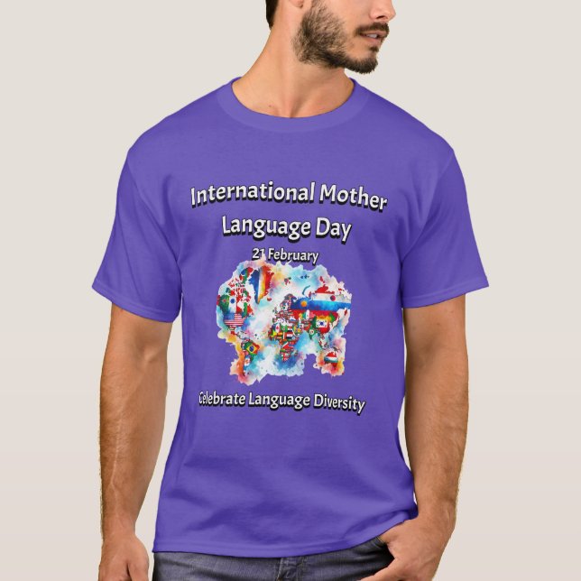 Language Diversity. International Mother Language  T-Shirt (Front)