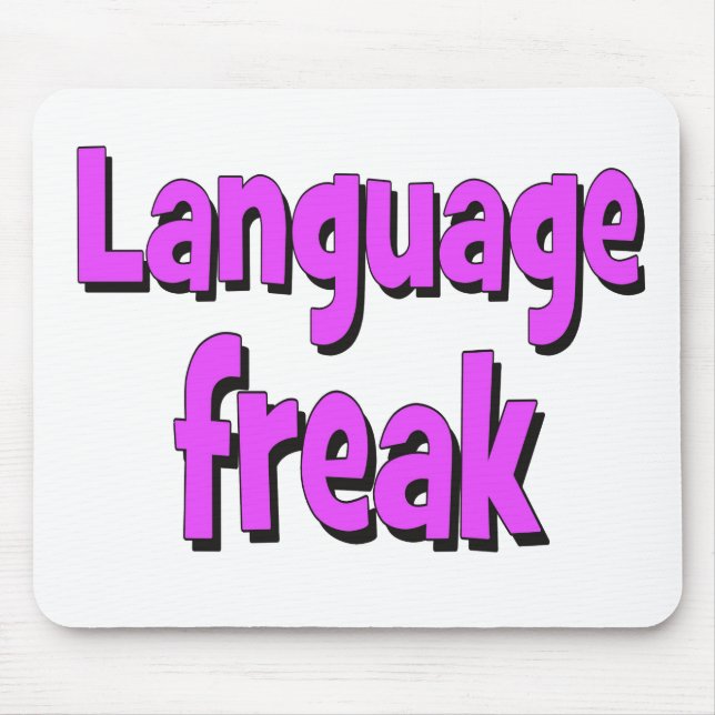 Language freak Basic purple Mouse Pad (Front)