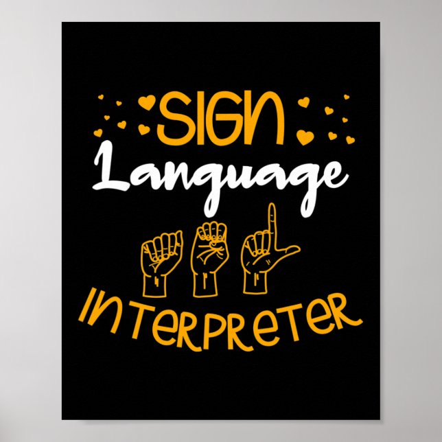 Language Interpreter Deaf Sign Language Awareness  (Front)