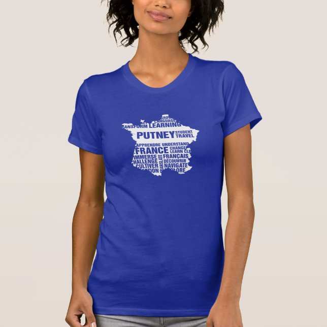 Language Learning France in Multiple Colours T-Shirt (Front)