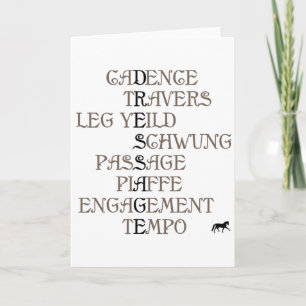 Language of Dressage Card