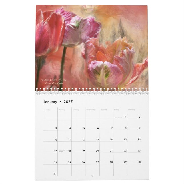 Language Of Flowers - Romance Collection Calendar (Jan 2027)