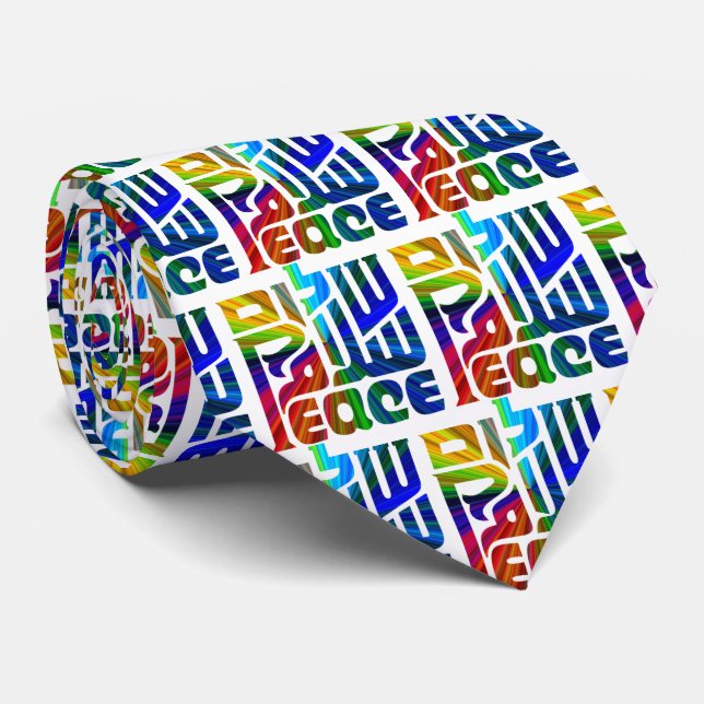 Language of Peace/Hebrew/English/Arabic Tie (Rolled)
