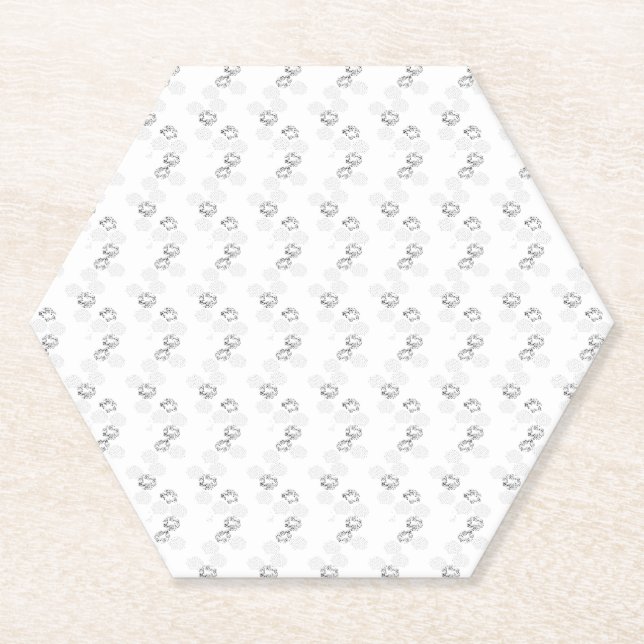 Language, Snow Drift Paper Coaster (Front)