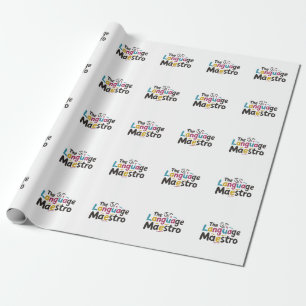 Language teacher present ideas wrapping paper