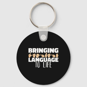 Language To Life American Sign Language Asl Key Ring