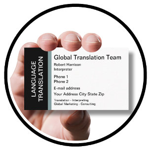 Language Translation Interpreter Business Card