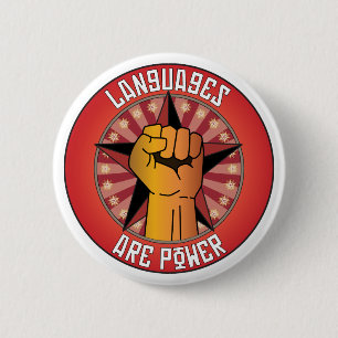 Languages Are Power 6 Cm Round Badge