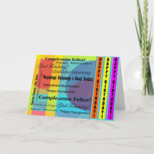 Languages Birthday Card